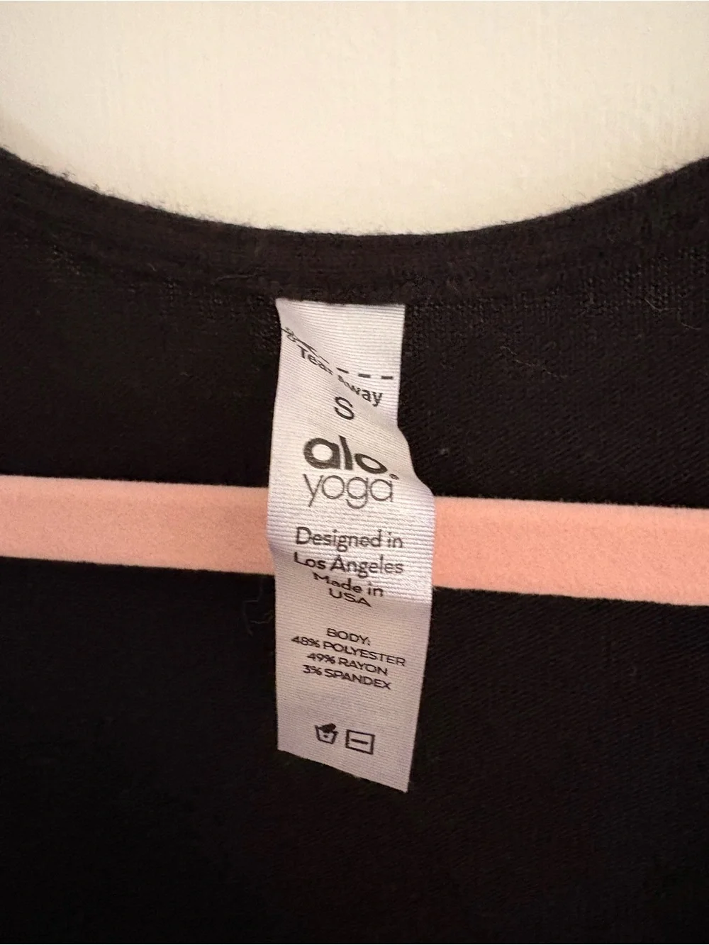 ALO Yoga Black Long Sleeve Wrap Crop Top